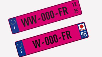 Une nouvelle plaque d’immatriculation rose créée pour lutter contre la fraude aux immatriculations temporaires
