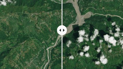 Visualisez depuis l&rsquo;espace l&rsquo;ampleur de la coulée de boue meurtrière sur deux villages du Népal